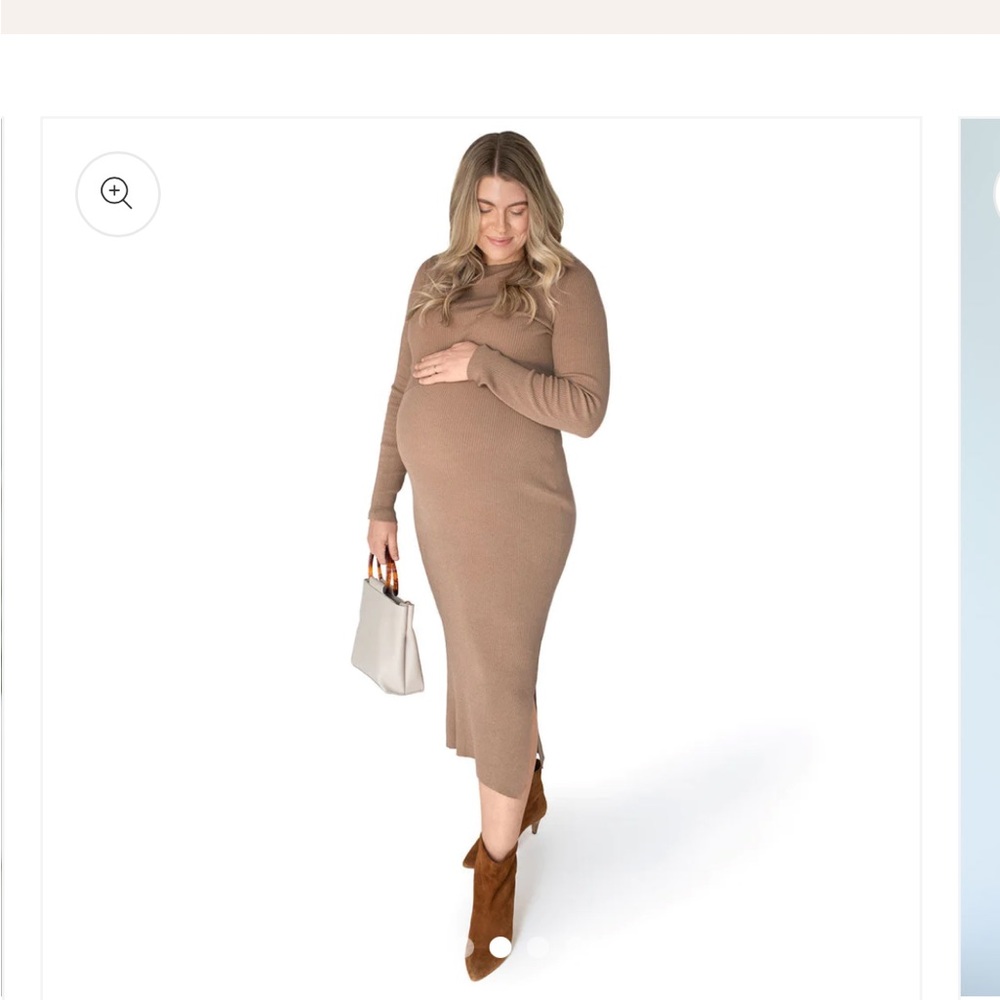 2-in-1 Nursing & Maternity Knit Midi Dress